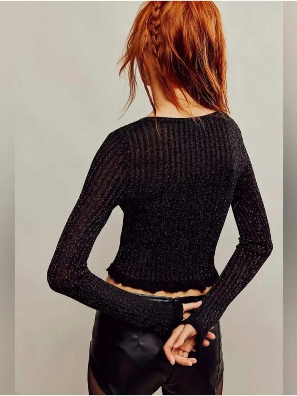 Free People Erica Lurex Cardi NWOT,  XS